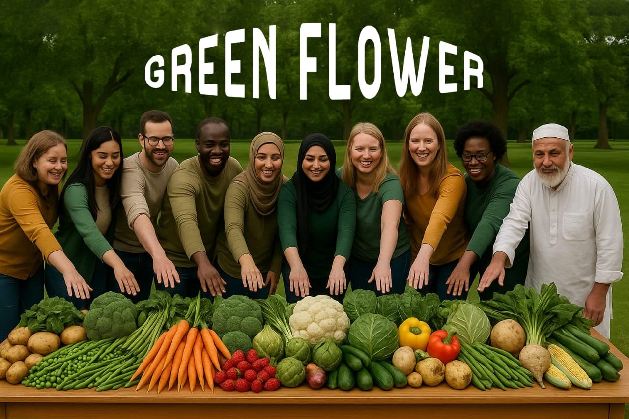 Fresh fruits and vegetables hero banner from Green Flower